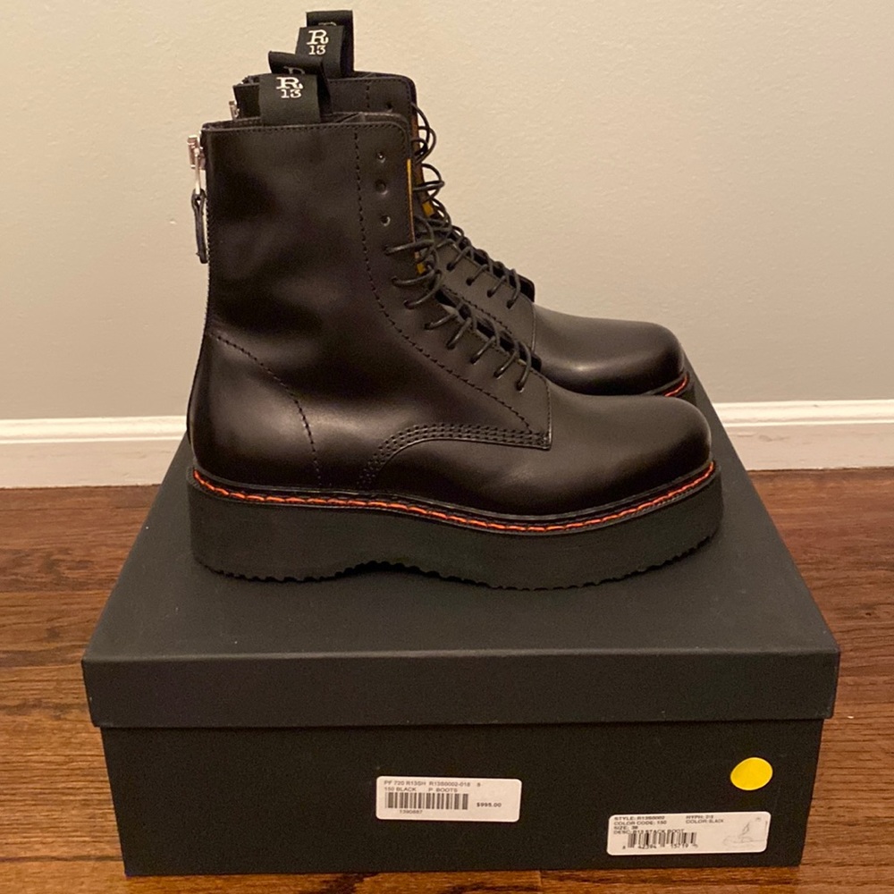 R13 black boot size 38 BNIB